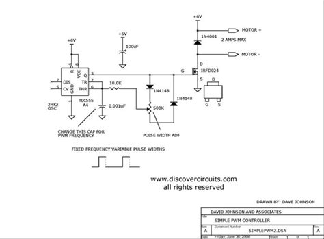 555 Timer Forms Simple Pwm Motor Controller Controlcircuit Circuit