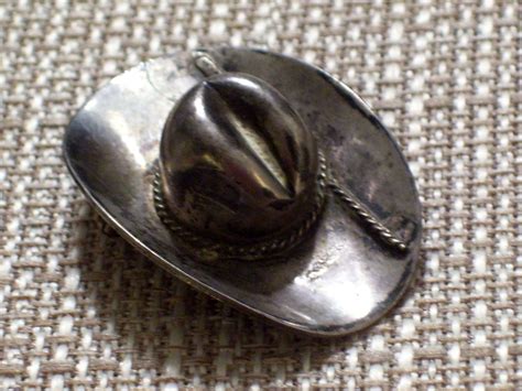 Sterling Cowboy Hat Pin Vintage Sterling Silver By Thecoppercat