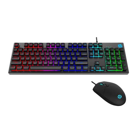 Hp Km300f Gaming Keyboard And Mouse Combo Metal Panel Colorful