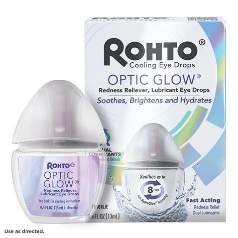 Rohto Optic Glow Cooling Eye Drops Redness Relieverlubricant 04 Fl