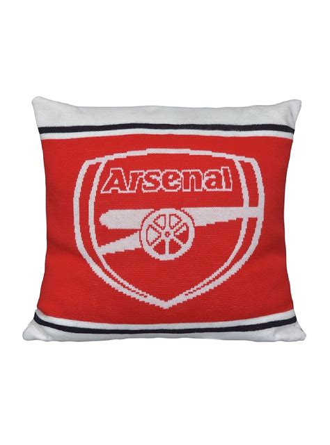Arsenal Knitted Crest Cushion Homeware By Product Ts Arsenal