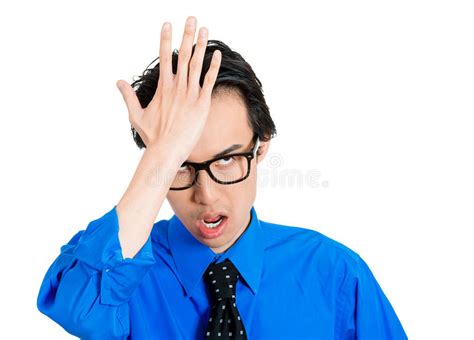 Man Slapping Hand On Head Stock Image Image Of Asian 38499875