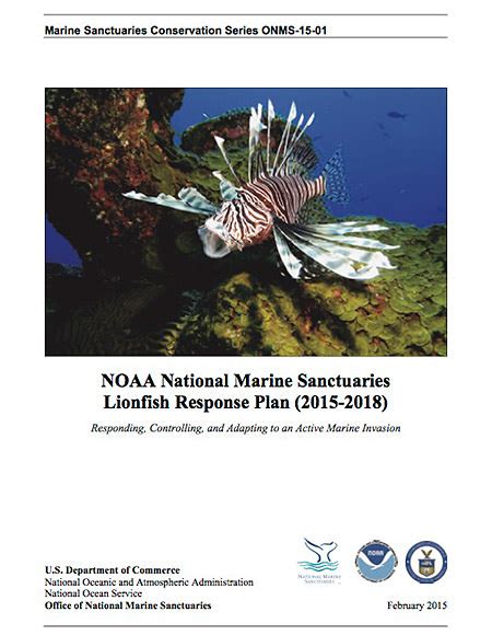 Noaa National Marine Sanctuaries Lionfish Response Plan 2015 2018
