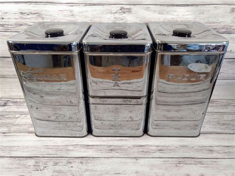 Lincoln Beautyware Canister Set Flour Canister Mid Century Etsy