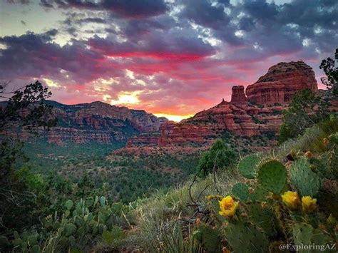 Sunset In Sedona Az Sedona Az Monument Valley Grand Canyon Natural