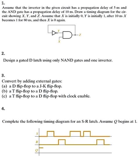 Solved Assume That The Inverter In The Given Circuit Has A Propagation