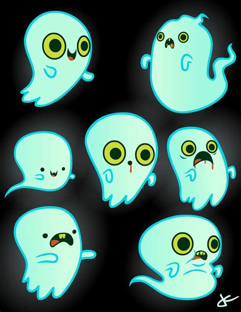 Ghosts By Justincoffee On Deviantart Character Design Halloween