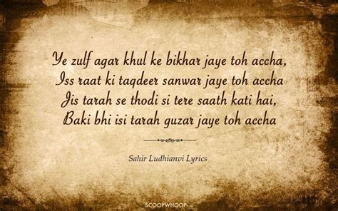 15 Lyrical Gems By Sahir Ludhianvi That Every Poetry Lover
