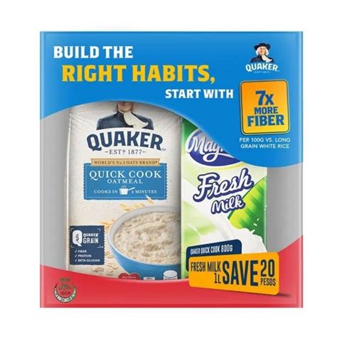 Quaker Quick Cook Oats 800g Fresh Milk 1l Lazada Ph