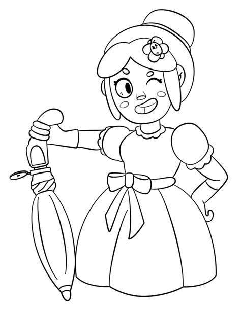 Shelly Brawl Stars Coloring Page Color For Fun Brawls