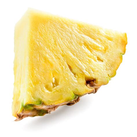 Pineapple Piece Isolated On White Stock Photo Image Of Fresh Chunk