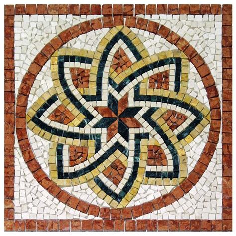 Mosaico in bagno 15 ispirazioni per la scelta delle piastrelle. Rosoni rosone mosaico in marmo su rete per interni esterni ...