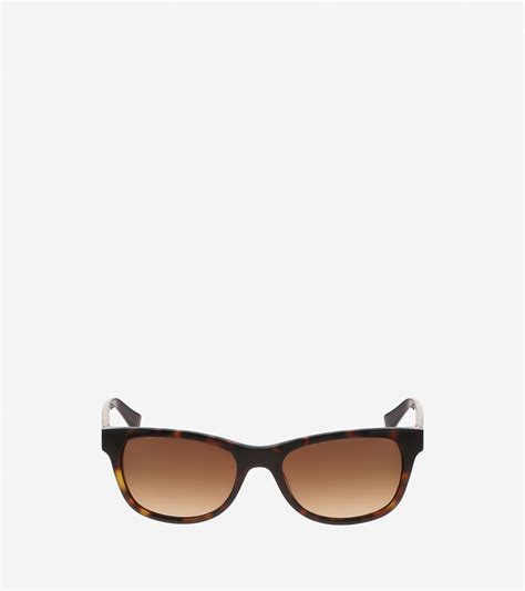 Acetate Rectangle Sunglasses In Brown Cole Haan