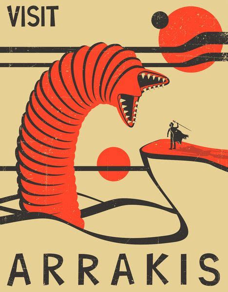 Arrakis Travel Poster Giclée Fine Art Print Retro Pop Art Etsy Dune