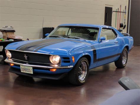 1970 Boss 302 Grabber Blue White Interier For Sale Ford Mustang