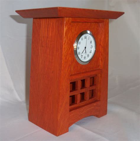 Clock Wood Clock Mantel Clock Mission Style Clock Small Etsy
