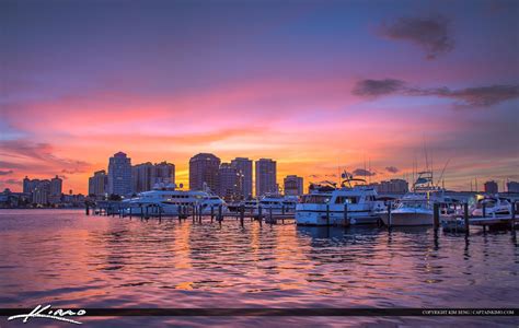 Palm Beach Island Marina West Palm Beach Sunset Hdr Photography By