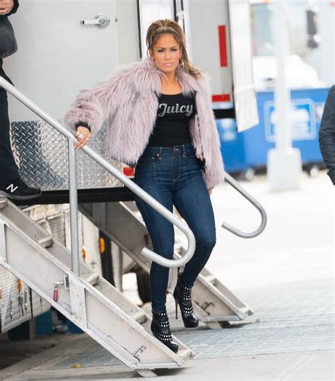 Jennifer Lopez In Juicy Couture On Hustlers Set Popsugar Fashion