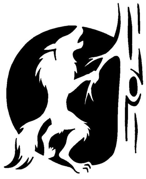 werewolf pumpkin stencil printable