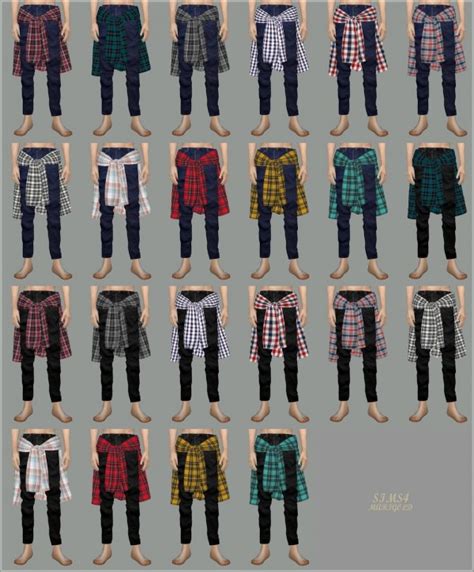 Sims4 Marigold Tied Shirt Jeans • Sims 4 Downloads