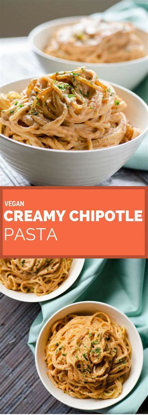 Use your favourite vegetables to whip up a variety of vegetarian pasta recipes. This vegan creamy chipotle pasta is so easy to make. The ...