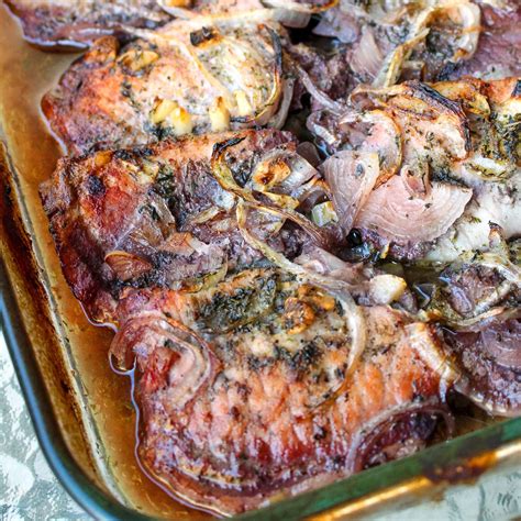 Photos of breaded center cut pork chops. Roasted Boneless Pork Chop- The Bossy Kitchen