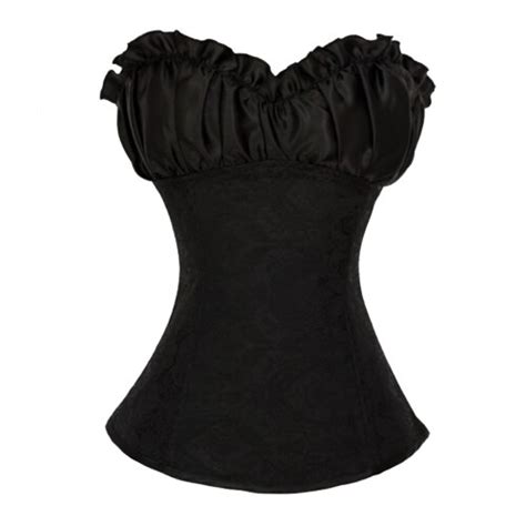 Women Sexy Corset Overbust Waist Corsets Top Body Shaper Blackred