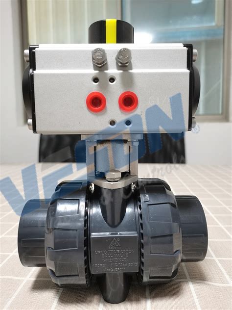 Pneumatic Actuated Pvc Ball Valves Pvc Ball Valve With Double Acting