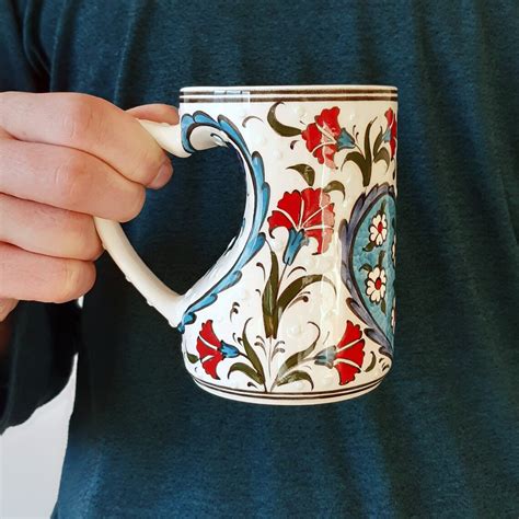 Turkish Handmade Ceramic Coffee Mug Cm Of Height Etsy