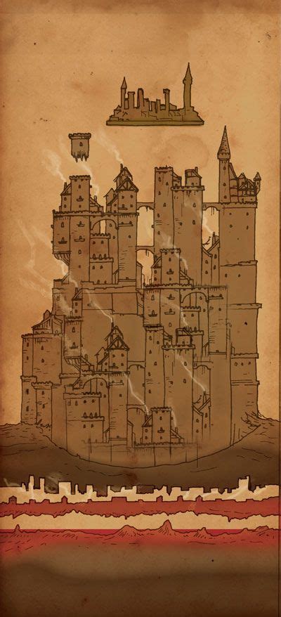 Sharn City Of Towers Breland Eberron Fantasy Map Concept Art