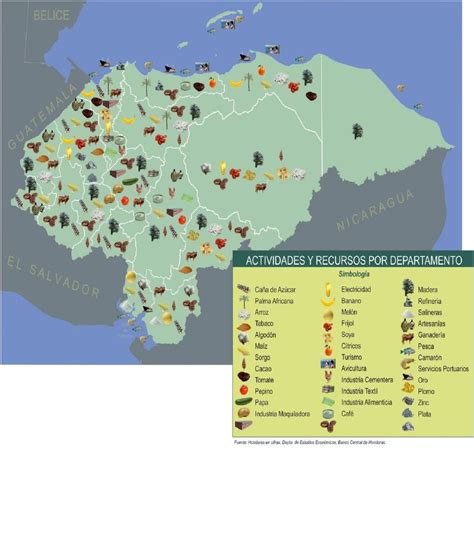 Mapa Agrícola De Honduras Mapa De Honduras