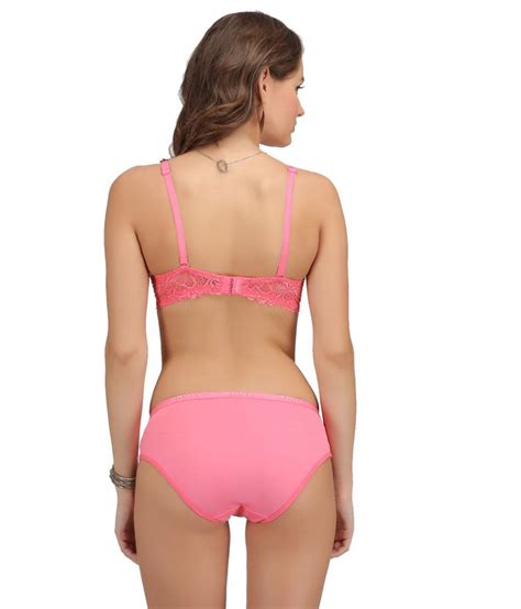 Buy Sona Pink Bra Panty Sets Online At Best Prices In India Snapdeal