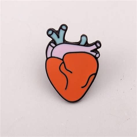 Lnrrabc Women Eye Heart Brain Human Organs Brooch Collar Pin Jewelry