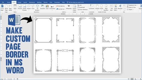 How To Make Custom Page Border Design In Ms Word Page Border Design