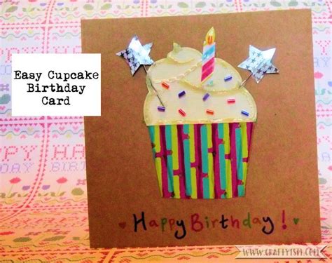 How To Make Tutorial Cupcake Birthday Card Craft Diy