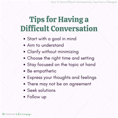 10 Tips For Having Difficult Conversations