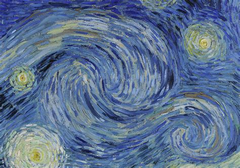 The Starry Night Detail No16 Painting By Vincent Van Gogh Fine Art