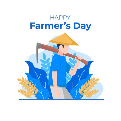 Premium Vector National Farmers Day Flat Illustration