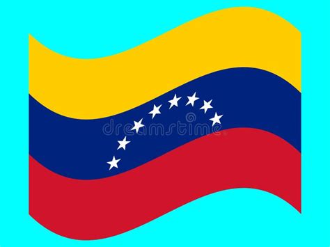 Waving Flag Of Venezuela Vector Illustration Eps 10 Stock Vector