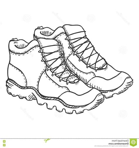 Hiking Boots Drawing At Explore Collection Of