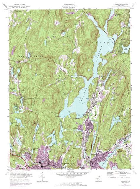 Wanaque Topographic Map 124000 Scale New Jersey