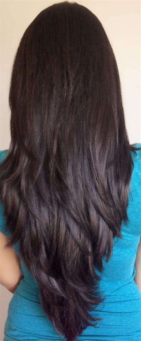 You will layers are perfect for all women with long hair as they make simple high ponytails and braids look. long layered v cut (my preferred cut!) | haircuts ...