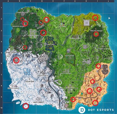 Complete Map Of All The Rift Locations In Fortnite Se