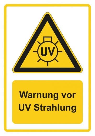 Aufkleber Warnzeichen Piktogramm Text Deutsch Warnung Vor Uv