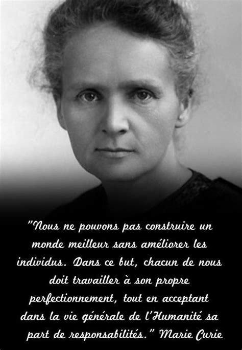 Construire Un Monde Meilleure Marie Curie Quotes Francais Marie And