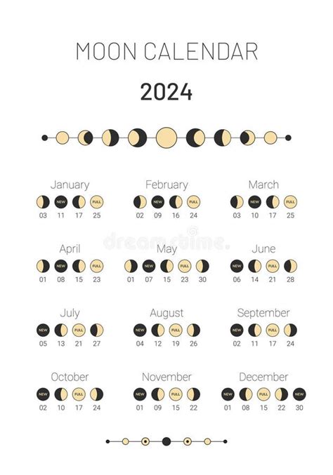 Moon Calendar 2024 Stock Illustrations 370 Moon Calendar 2024 Stock