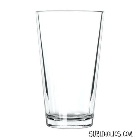 Pint Glass 16 Oz Clear With Sublimation Finish Subliholics