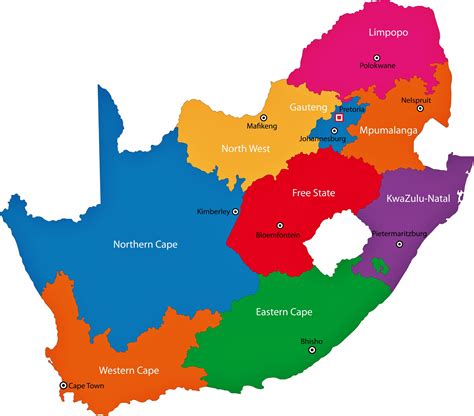 Map Of The Provinces Of South Africa United States Map