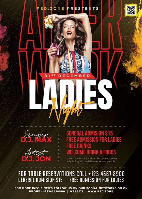 Ladies Night Party Flyer Psd Design Psd Zone