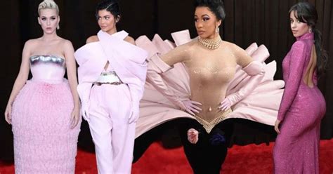 Grammy Outfits Pink Dresses Storm The Red Carpet As Kylie Jenner And